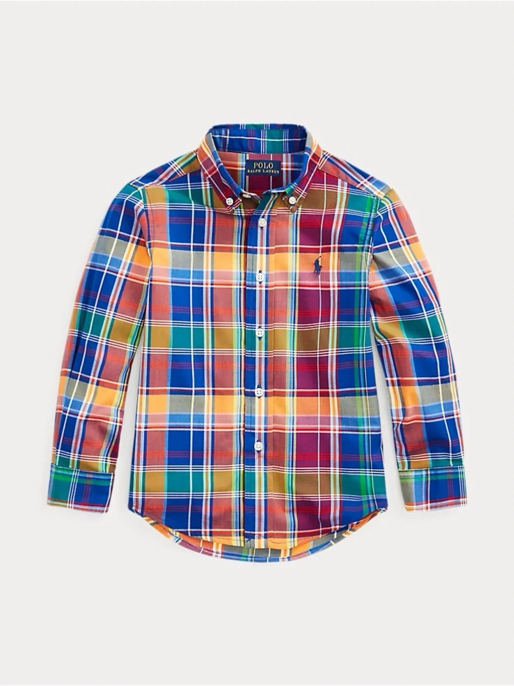 Polo Ralph Lauren Boys M (10-12) Multicolor Plaid Button Down Shirt